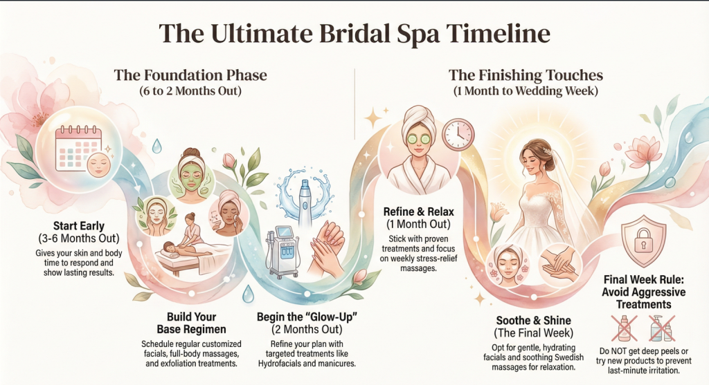 Bride relaxing during a spa treatment