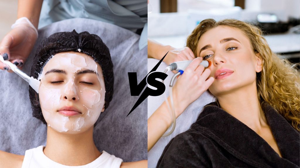 Hydrofacial vs basic facial comparison for skin care benefits